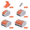 115 PCS Lever Wire Electrical Connectors Nuts Kit with Bases&Screws