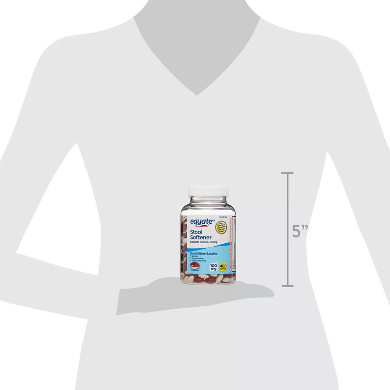 Gentle Stool Softener Capsules, 100mg, 400 Count for Consistent Bowel