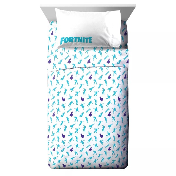 Fortnite Boogie Twin Sheet Set, 3 Piece Microfiber Bed Sheets,