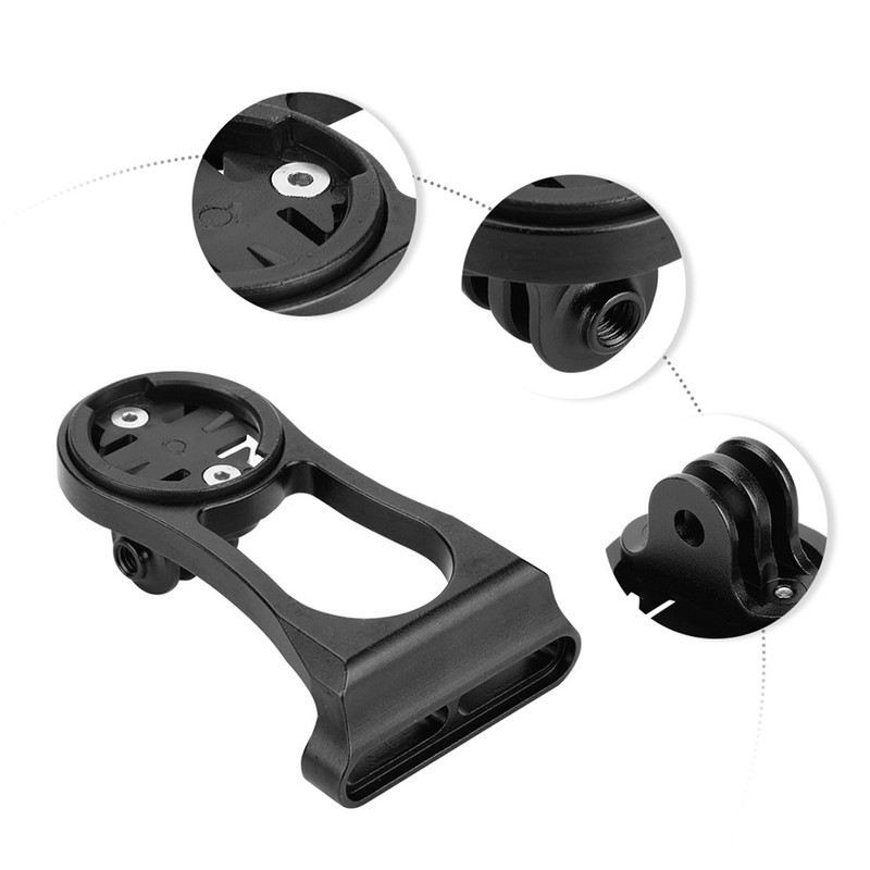Bicycle Odometer Comupter Aluminium Alloy Extension Mount for Garmin (Black)