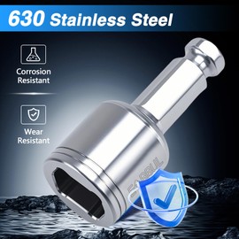 EVRBUL Ice House Castle Fish House Winch Adapter for Cordless Drill, 630 Stainless Steel,One-Piece Construction,Heat Treated