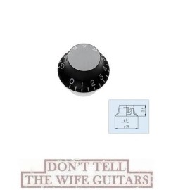 EMG 1-EMG Black Gibson-Style Bell Knob For 6mm Split Shaft Potentiometers