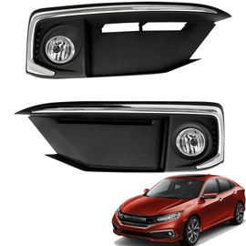 Nurniacl 1 Pair of Fog Light Left and Right Side Replacement for Civic 2019-2020