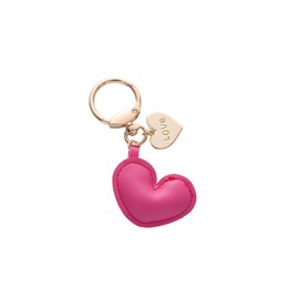 WJR Charm Love Heart Keychain Heart Accessories for Handbags Bag Purse PU Heart Keychain Valentine's Day Gift for Women(Rose Pink)