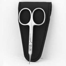 Cuticle Scissors Curved - Professional Stainless Steel Grooming scissors for Eyebrow, Mustache, Nose Hair, Eyelash, Dry Skin - Manicure Scissors (Cuticle Scissors)