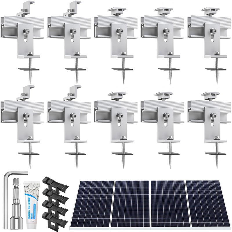 Solar Panel Mounting Brackets Kit 10Pcs Solar Roof Mount Kit