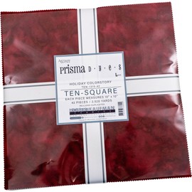 Lunn Studios Artisan Batiks Prisma Dyes Holiday 42 10-inch Squares Layer Robert Kaufman TEN-1315-42, Assorted