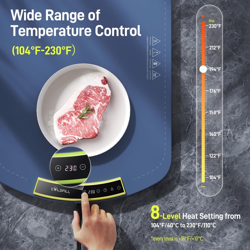 Food Warming Mat - 5s Rapid Heating Electric Warming Tray