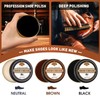 CHMI 16PCS Leather Shoe Polish Kit,Shoe Shine Kit with Black/Brown