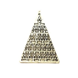 Magic Metal Geometric Triangle Ring Adjustable Gold Tone RB05 Tribal Spike Striped Art Cocktail Fashion Jewelry