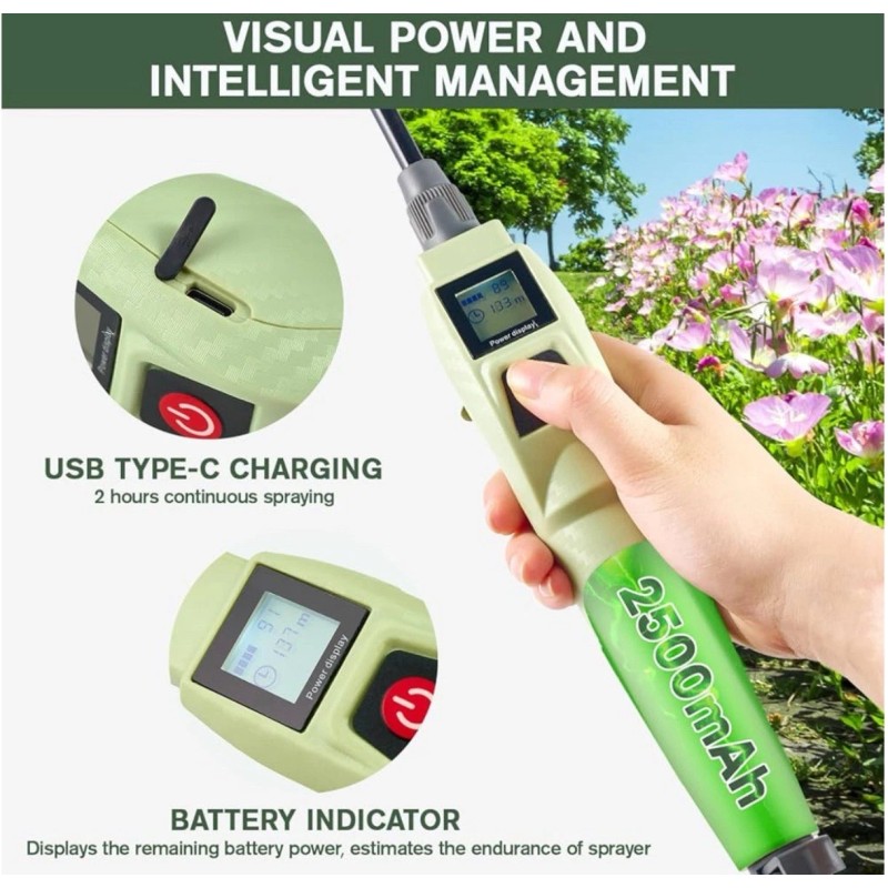 ALIENTABI 1 Gallon Battery Backpack Sprayer for Garden, Outdoor Weeding,