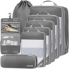 BAGAIL 6 Set/8 Set Compression Packing Cubes, Ultralight Expandable Packing