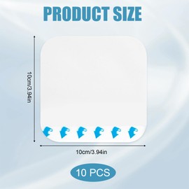 Leikedun 10 St1ck Hydrokolloid Wundauflagen 10 x 10 cm, Extra D1nn Hydrokolloid Pflaster Gro?e Wasserdichte Wundpflaster f1r Schnitte, Sch1rfwunden, Druckstellen, Blasen, Akne und ven?se Beingeschw1re