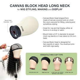STUDIO LIMITED Mannequin Head Tripod Stand Adjustable with PU Canvas Block Head 10 Pcs (24 Inch)