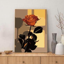 ZRIZQ Paint by Number for Adults,12" Wx16 L Canvas for Painting Kits for Adults in Colorful Box,Paint by Numbers for Home Wall Art Decor-Rose Flower