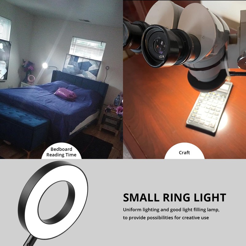 Desk Clip on Lamp for Reading Home Office, 10 Dimmable