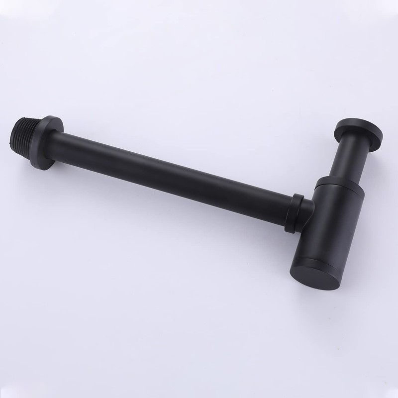 HAMOLER Round Bottle P-Trap 1 1/4 Adjustable Bathroom Basin Sink