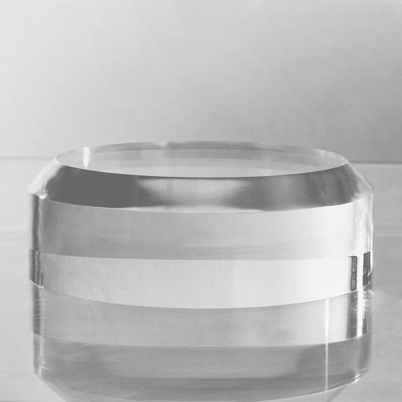CiaoHER 2in Thickness Acrylic Disc Display Block Clear Polished Round