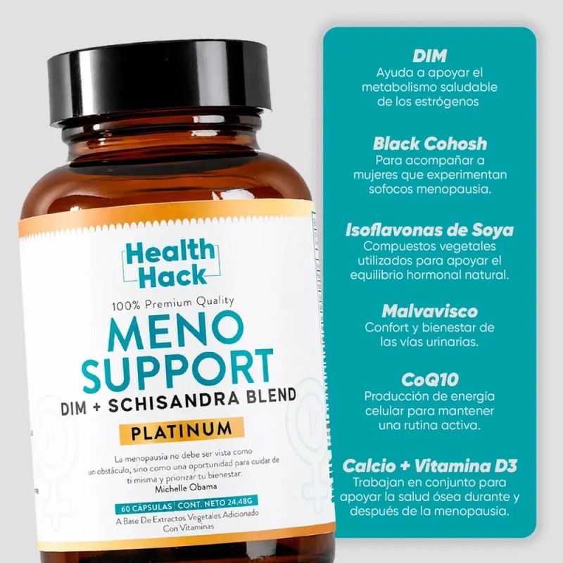 Suplemento Contra Menop. | Incluye DIM, Black Cohosh, Calcio, Hierro