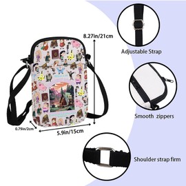 Mystery Shack Cross Body Bag Cartoon Inspired Messenger Bag Gravity Falls Shoulder Bag Mystery Shack Carry On Bag (Mystery Shack Cross Body)