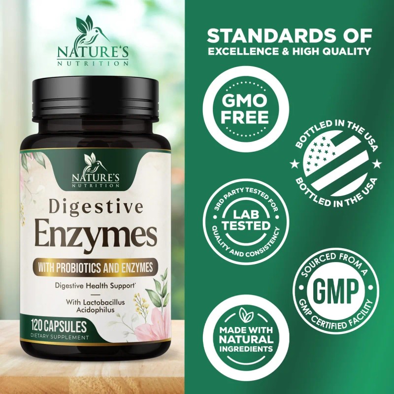 Enzimas Digestivas Plus Prebióticos Y Probióticos 1000 Mg