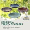 BYER OF MAINE Circles Hanging Bird Bath, Porcelain, Glaze Finish,
