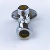 AIRISIN 1/4 Quarter Turn Brass Angle Stop Valve 1/2" NOM
