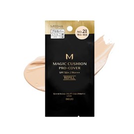 MISSHA M Cushion Foundation (Pro Cover) Refill No.21 Light Beige (Refill) 1 Piece (x 1)