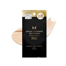 MISSHA M Cushion Foundation (Pro Cover) Refill No.21 Light Beige (Refill) 1 Piece (x 1)