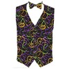 Mardi Gras Confetti Novelty Tuxedo Vest and Bow Tie (3X-Large)