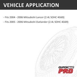 ClutchMaxPRO Performance Stage 1 Clutch Kit Compatible with 2004-2006 Mitsubishi Lancer Ralliart 2005 2006 Outlander Sport LS SE XLS 4G69 2.4L (CP05141HD-ST1)
