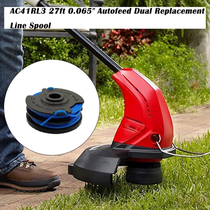 0.065" 27ft AC41RL3 Weed Wacker String Trimmer Replacement Spool,AC41RDLB Weed