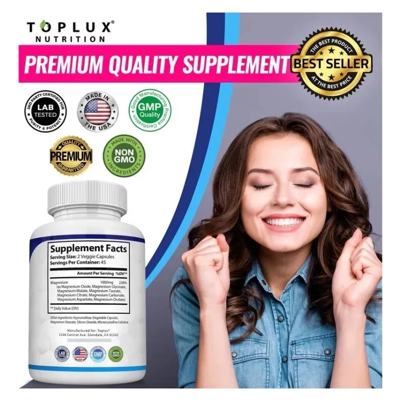 Complejo De Magnesio 8 Magnesio 1000mg Sin Sabor