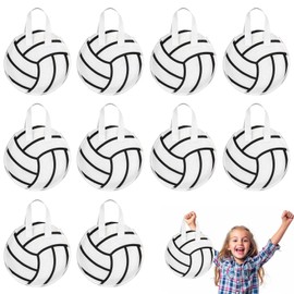 KERINGO 16 PCS Volleyball Party Favor Bags Ball Themed Goodie Candy Snacks Bag Volleyball Gift Bags Non Woven Gift Bags for Kids Adults Sport Party Supplies
