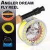 AnglerDream 3 4WT Fly Reel with Line Combo Large Arbor