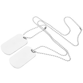 ARTIBETTER Collar Placa de Identificación para Hombre, Collar Tag Hombre, Cadena Personalizada, E...