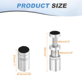 MECCANIXITY Graphics Card GPU Support Bracket, GPU Stand Holder Magnetic Base 27-50mm Adjustable Height Brace for Desktop Video Card, Aluminum Alloy Silver