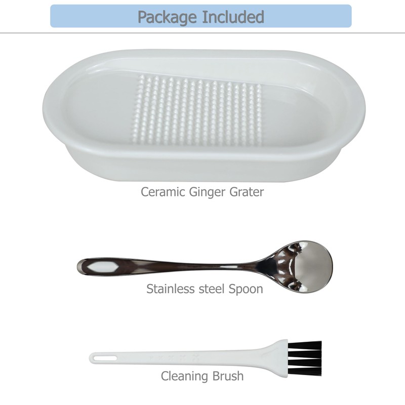 EIKS Ceramics Grater Plate for Ginger Garlic Wasabi Daikon Fruits