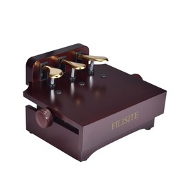 FILISITE Piano Pedal Extender Adjustable Piano Foot Pedal Extender with 3 Pedal (Brown)