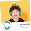 COHEALI Rhinestone Dinosaur Headphones with Mic Wired Headset for School