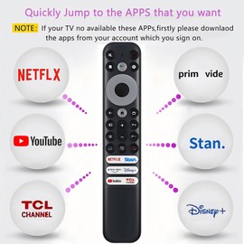 TCL Remote Control, for TCL RC902V FMR2 FMR4 5 7 6 9 FMR 1 FAR1 TV Remote Control Models 85P735 75P735 65P735 Infrared TV Remote Control 4K & X925 LED 8K & C735 QLED 4K & C635 QLED 4K & P735 QUHD