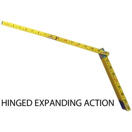 WEDGE Folding Wood Ruler With 10 Folds - For Carpentry & Masonry: TM-14868