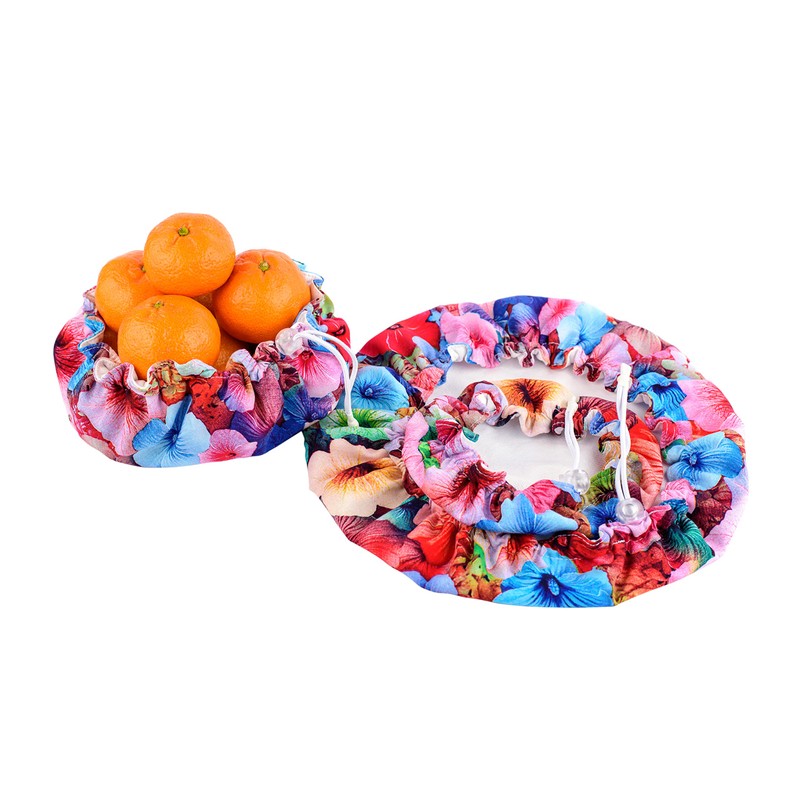 Handmade Reusable Cotton Fabric Bowl Covers - Two Layers of