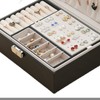 Jewelry Box Large Capacity Double Layer Black Jewelry Storage Case