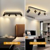 LED 4 Light Track Lighting Spotlight Kit, Black Ceiling Spotlights,