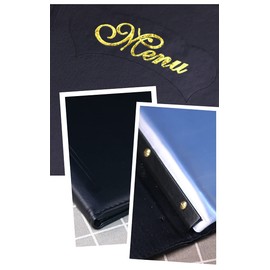 (pont du monde) Menu Table Menu Book Menu A4 Size (Black)