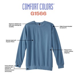 Comfort Colors Adult Crewneck Sweatshirt, Style G1566, Butter, Medium