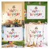 Coollooda Birthday Tapestry Decorative Tapestry Wall Hanging Garland Stylish Simple