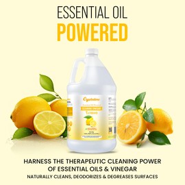 Crystalino Lemon Vinegar (1 Gallon) for Cleaning, Distilled White Vinegar for Cleaning Purpose, Vinagre Blanco, Vinger