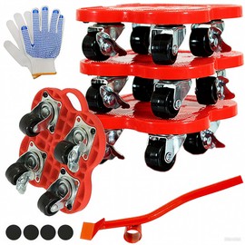 Furniture Mover with Brake Wheels,Furniture Sliders,Furniture Lift Mover Tool Set, 360° Rotation Wheels Furniture Dolly for Moving Heavy Refrigerator, Sofa, Cabinet, Load Capacity Up to 1100lb